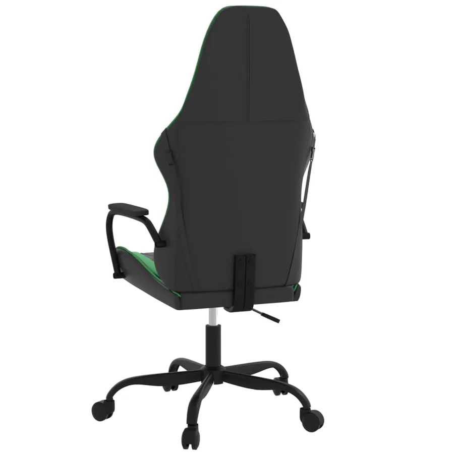 Chaise de jeu de massage Noir et vert Similicuir - 5