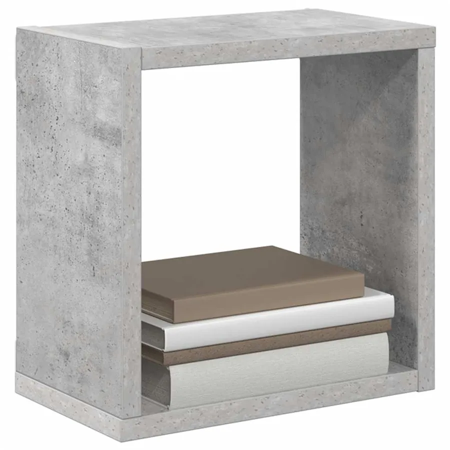 Étagères cube murales 4 pcs Gris béton 26x15x26 cm - 4