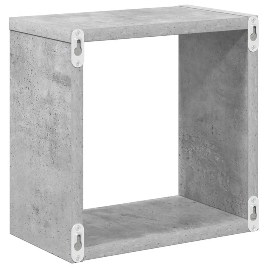 Étagères cube murales 4 pcs Gris béton 26x15x26 cm - 8