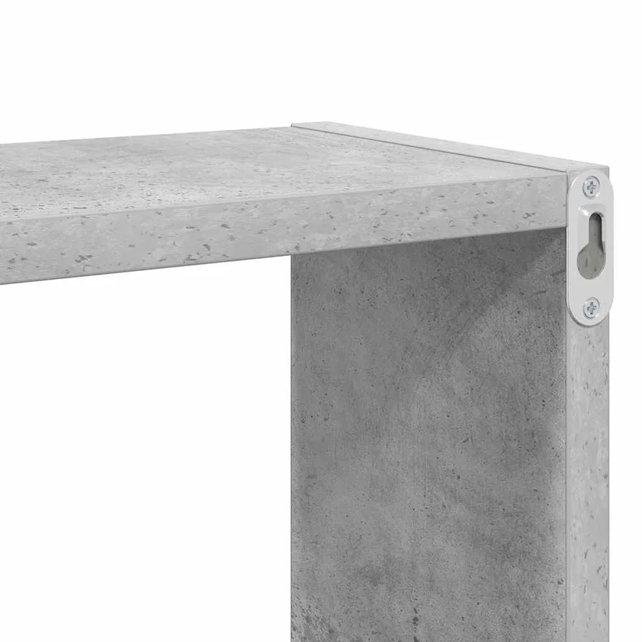Étagères cube murales 4 pcs Gris béton 26x15x26 cm - 9