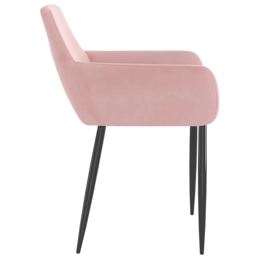 Chaises à manger lot de 2 Rose Velours - 4