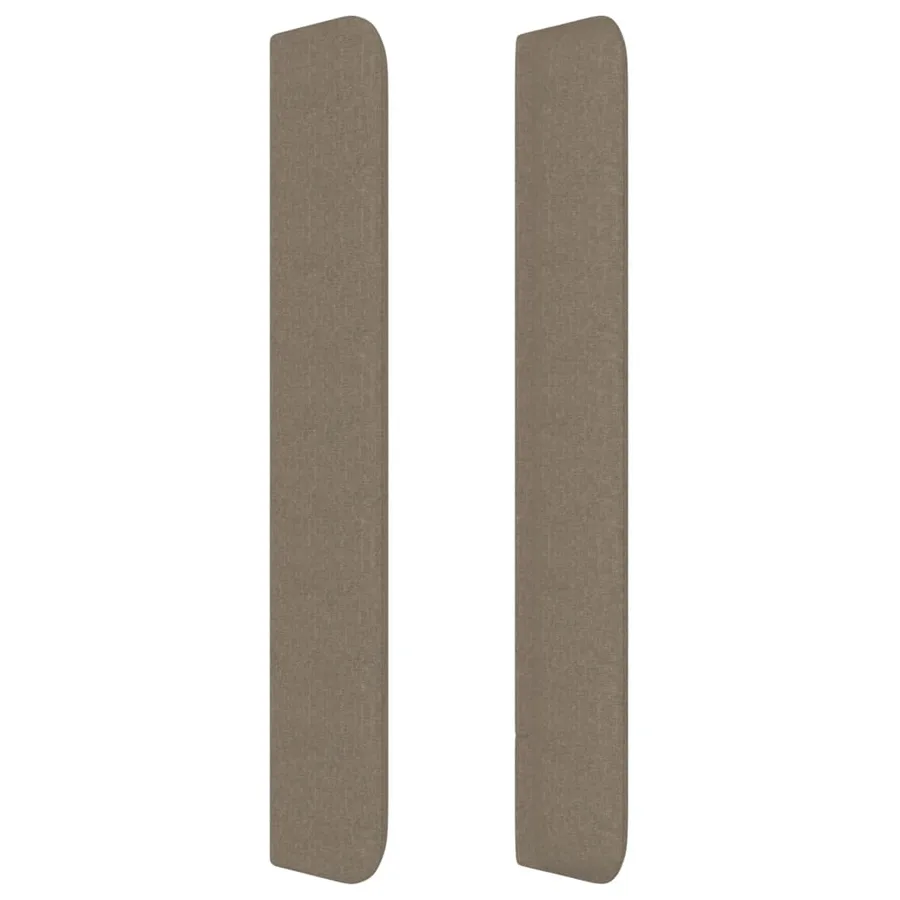 Tête de lit avec oreilles Taupe 183x16x118/128 cm Tissu - 4