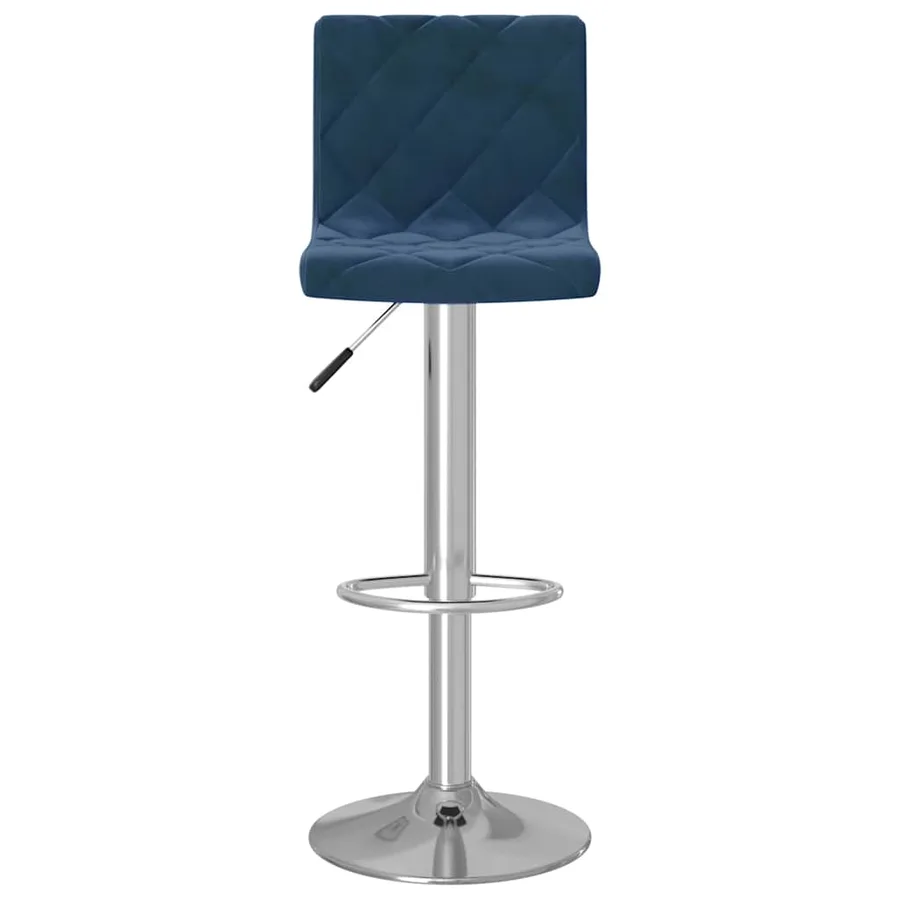 Tabourets de bar lot de 2 bleu velours - 4