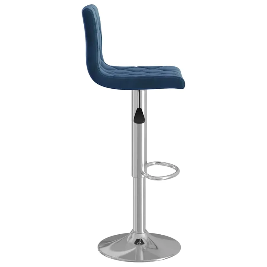 Tabourets de bar lot de 2 bleu velours - 5