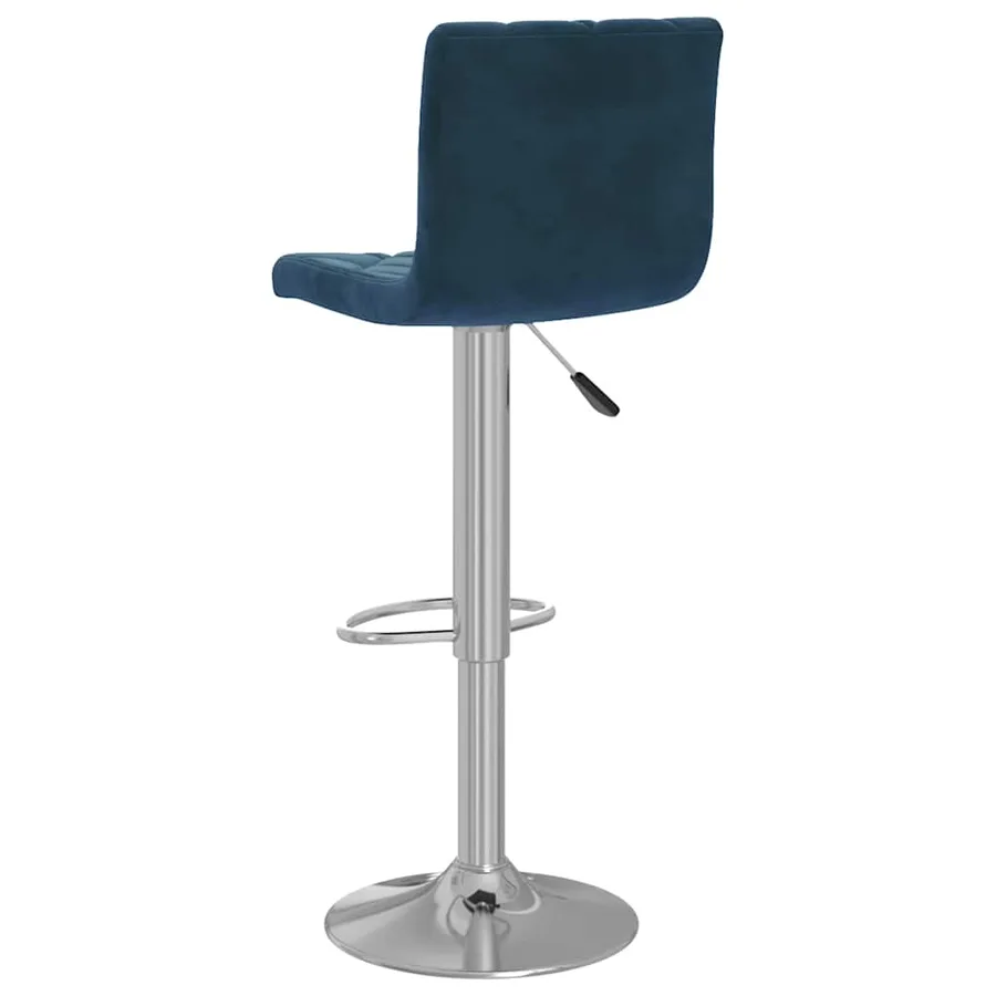 Tabourets de bar lot de 2 bleu velours - 6