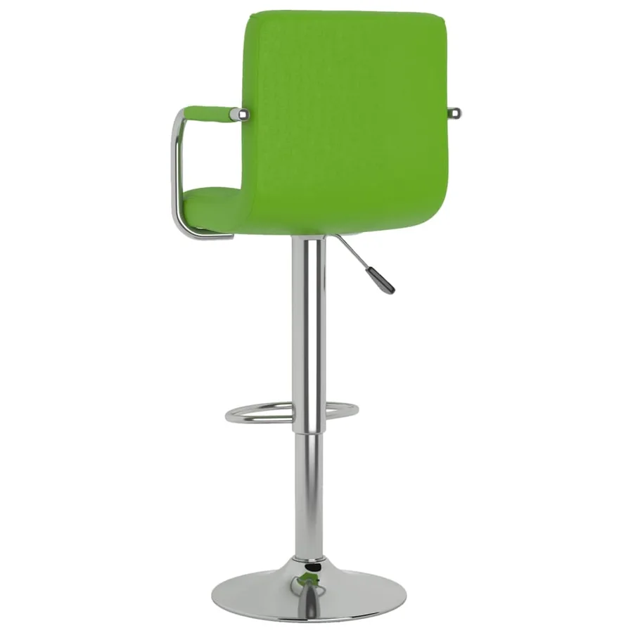 Tabourets de bar lot de 2 vert similicuir - 6