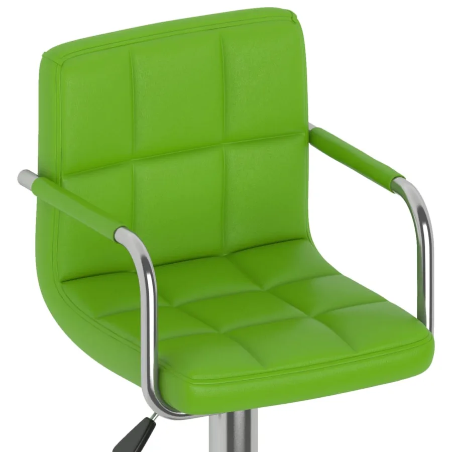 Tabourets de bar lot de 2 vert similicuir - 8