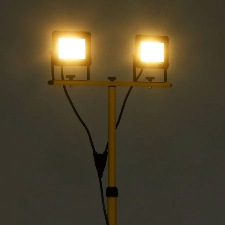 Projecteur à LED avec trépied 2x50 W Blanc chaud - 2