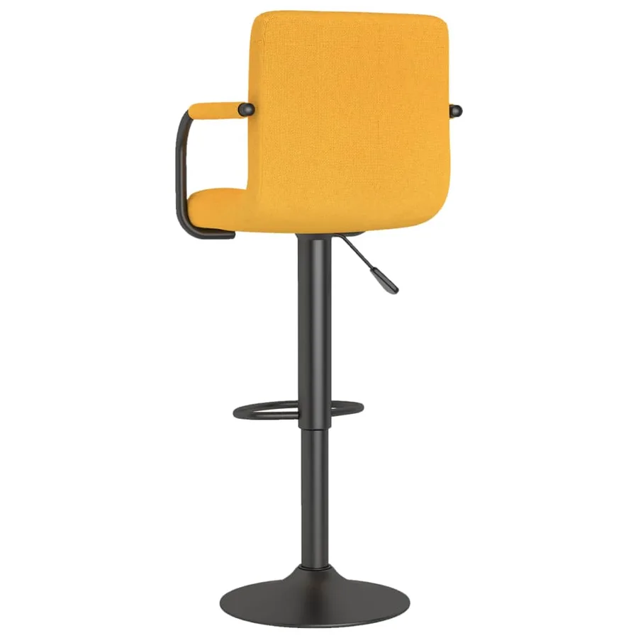 Tabourets de bar lot de 2 jaune moutarde tissu - 6