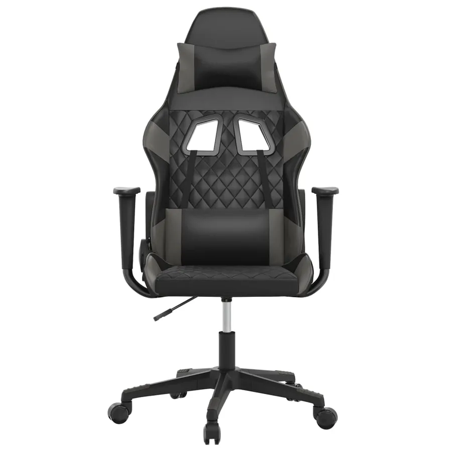 Chaise de jeu de massage Noir et gris Similicuir - 3