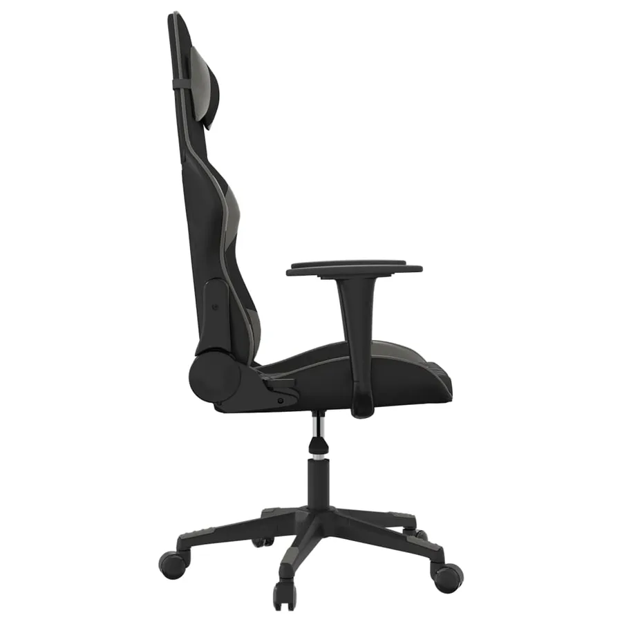 Chaise de jeu de massage Noir et gris Similicuir - 4
