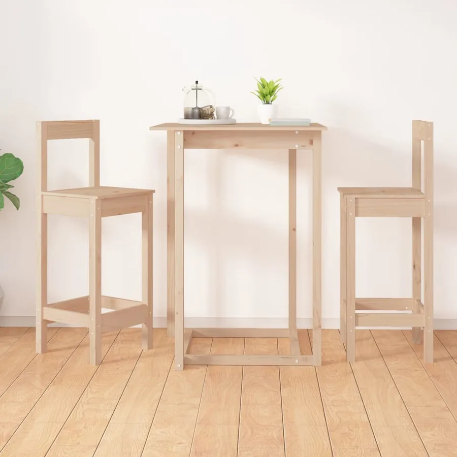 Chaises de bar lot de 2 40x41,5x112 cm bois de pin solide