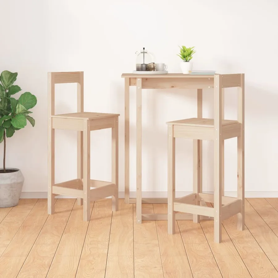 Chaises de bar lot de 2 40x41,5x112 cm bois de pin solide - 6