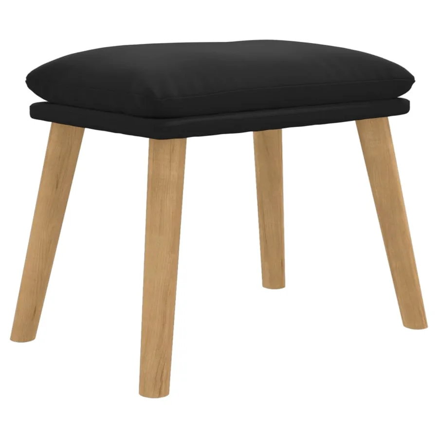 Repose-pied Noir 45x29,5x35 cm Velours - 2