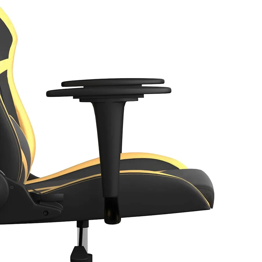 Chaise de jeu de massage Noir et doré Similicuir - 10