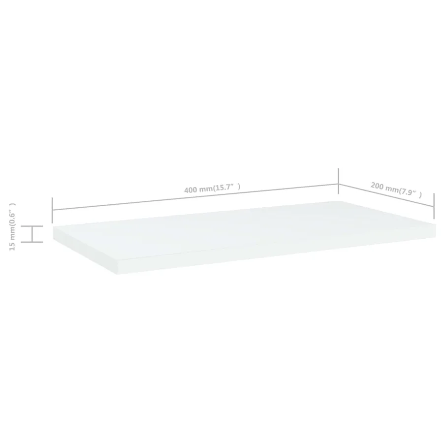 Panneaux de bibliothèque 4 pcs blanc bois d’ingénierie - 5