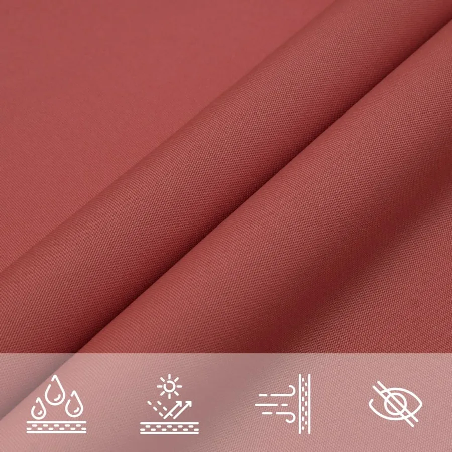 Voile de parasol tissu oxford triangulaire 3x4x5 m terre cuite - 7