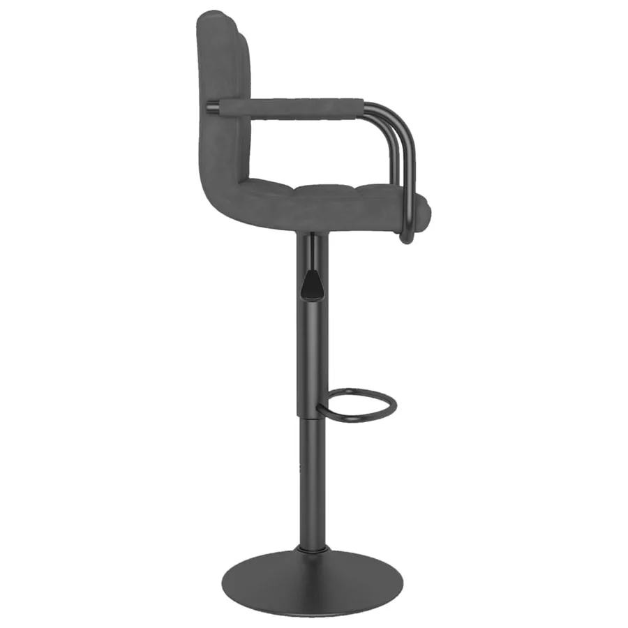 Tabouret de bar Gris foncé Velours - 4