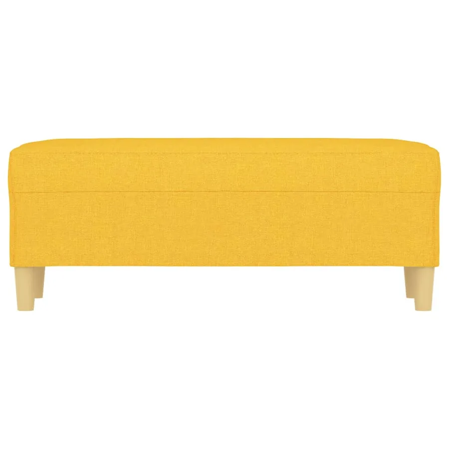 Banc Jaune clair 100x35x41 cm Tissu - 3