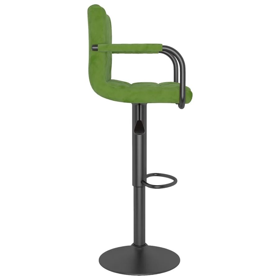 Tabourets de bar lot de 2 vert clair velours - 5