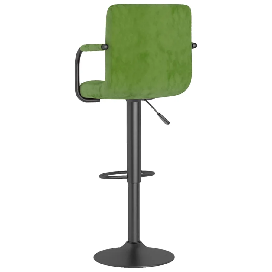 Tabourets de bar lot de 2 vert clair velours - 6