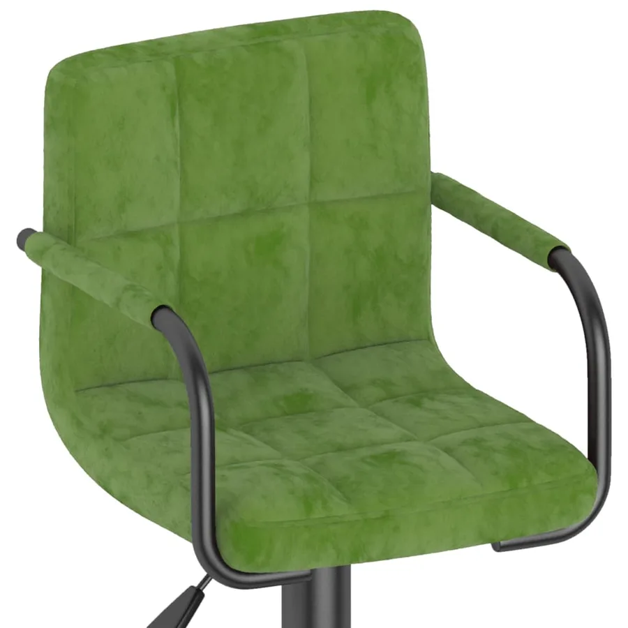Tabourets de bar lot de 2 vert clair velours - 8