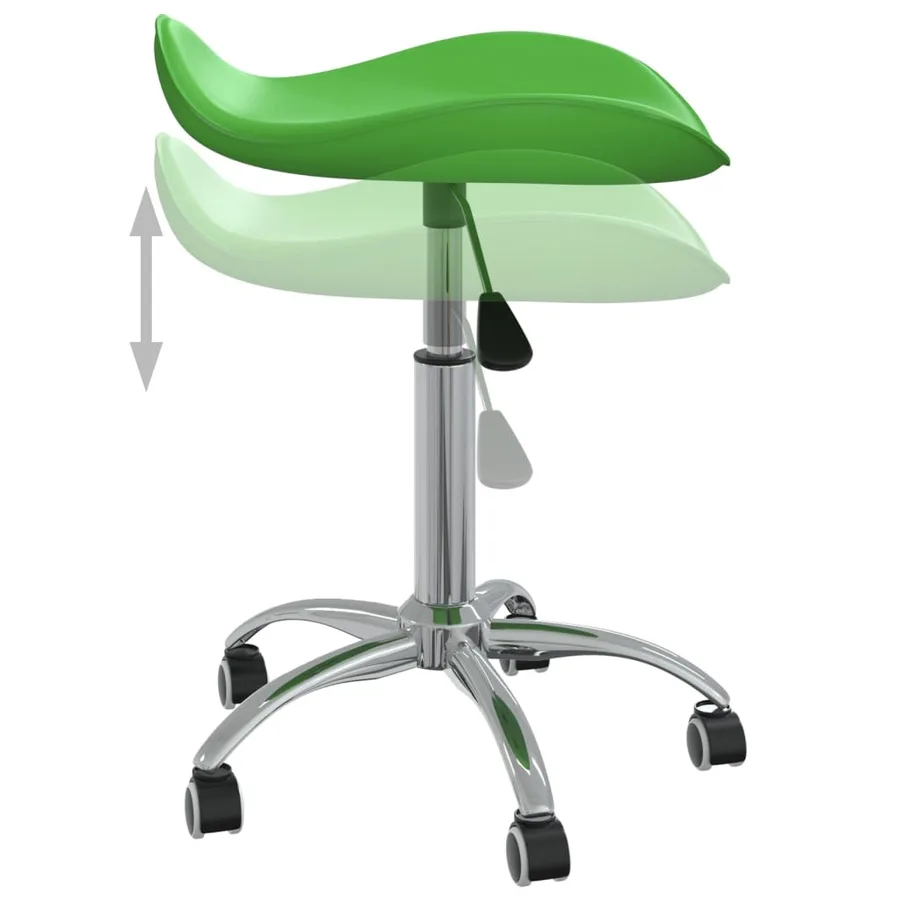 Chaise pivotante de salle à manger Vert Similicuir - 5