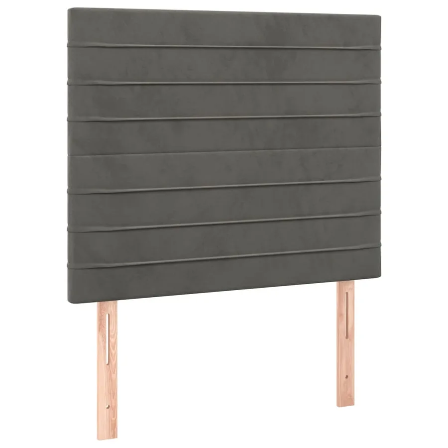 Tête de lit à LED Gris foncé 80x5x118/128 cm Velours - 4