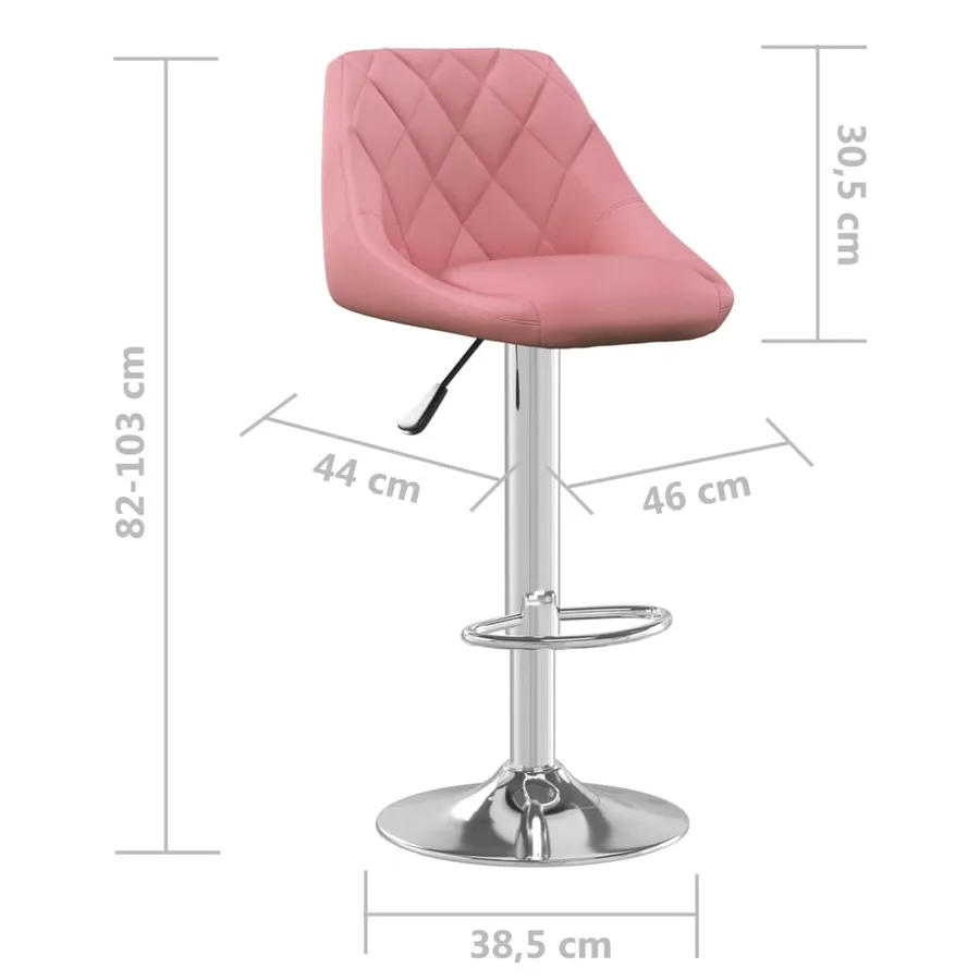 Tabouret de bar Rose Velours - 8
