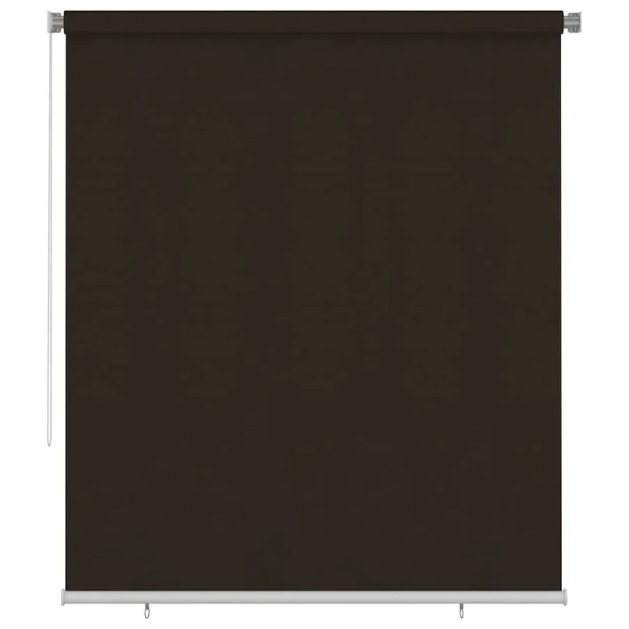 Store roulant d'extérieur 205 (l) x 230 (H) cm marron HDPE