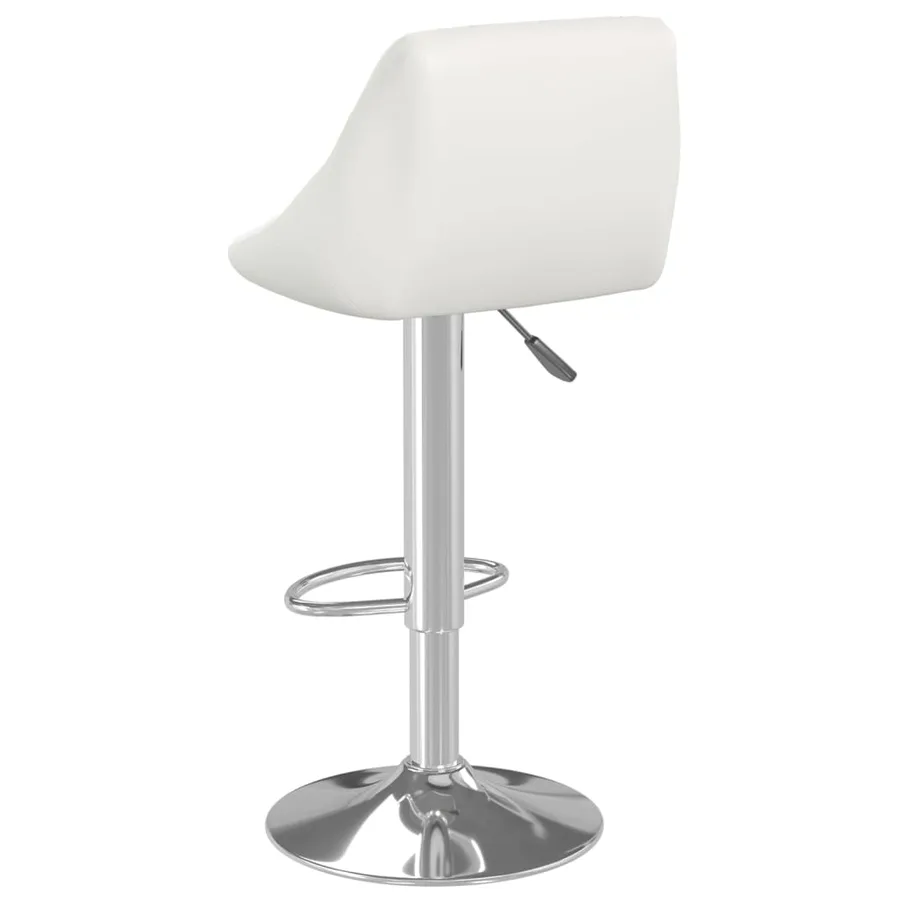 Tabouret de bar Blanc Similicuir - 4
