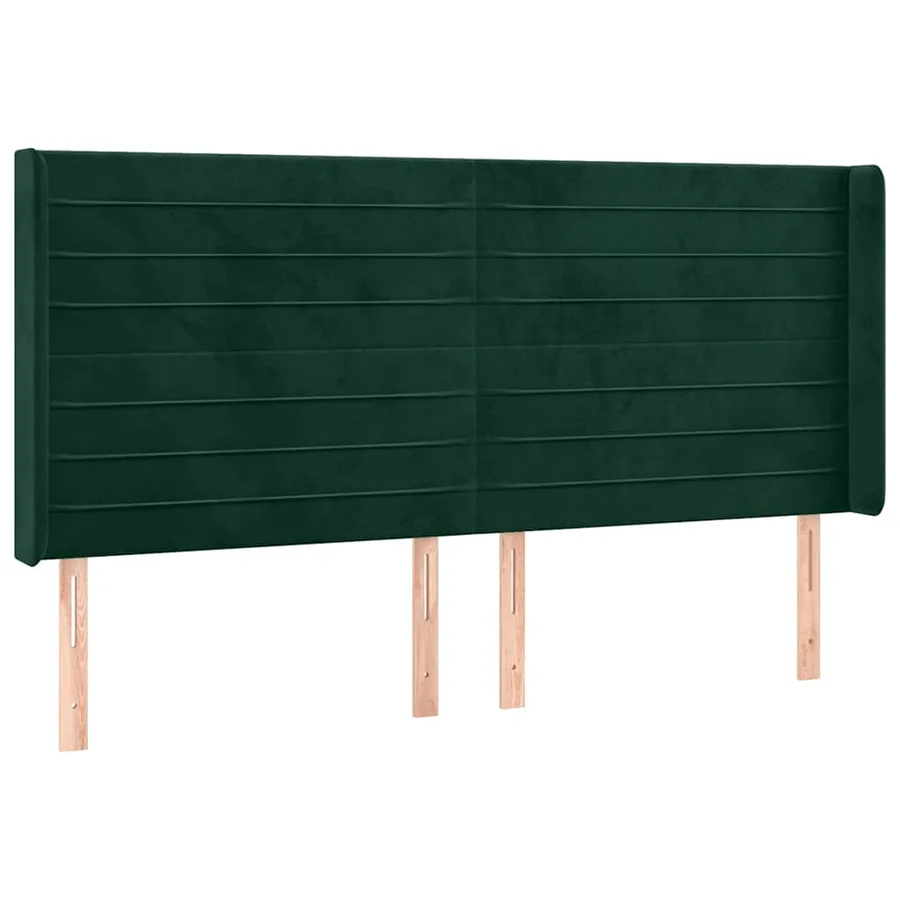 Tête de lit à LED Vert foncé 183x16x118/128 cm Velours - 3