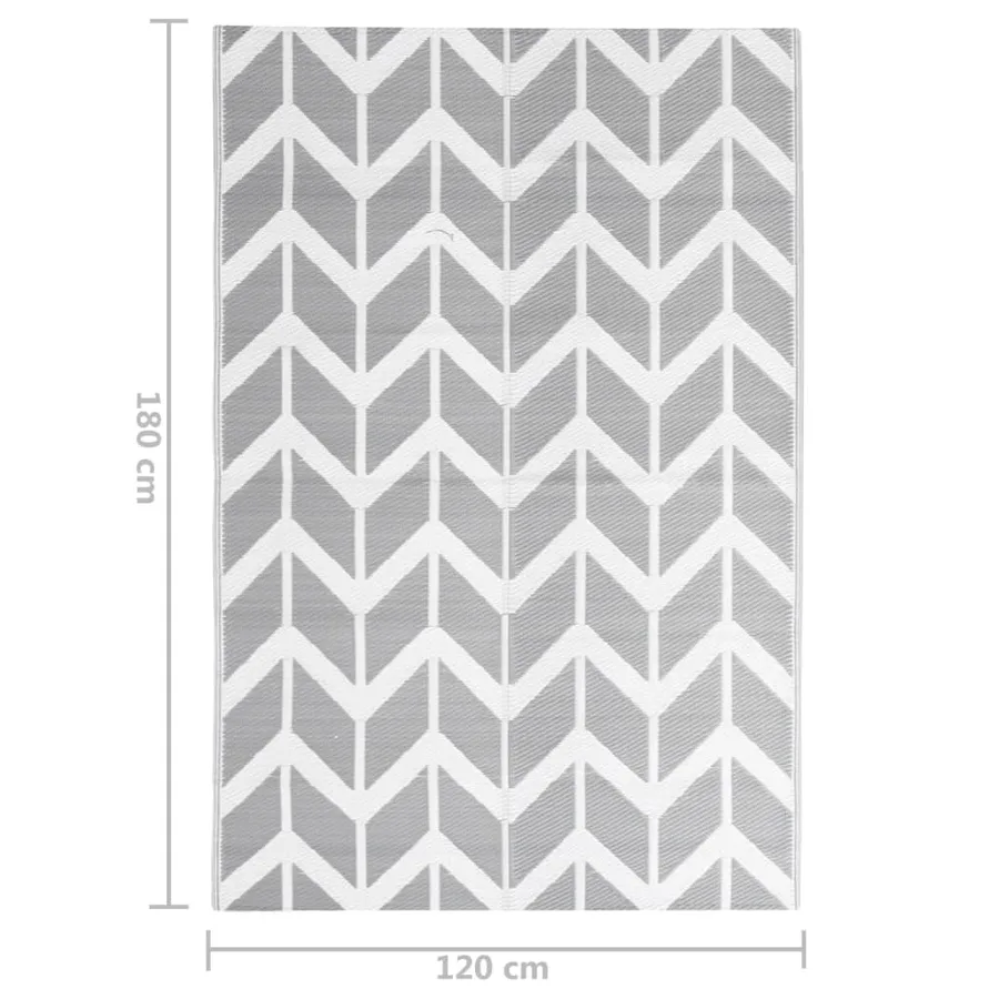 Tapis d'extérieur ARAKIL Gris 120x180 cm PP - 7