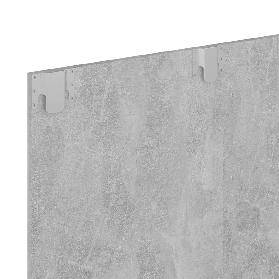 Meuble TV mural Gris béton 120x23,5x90 cm Bois d’ingénierie - 6