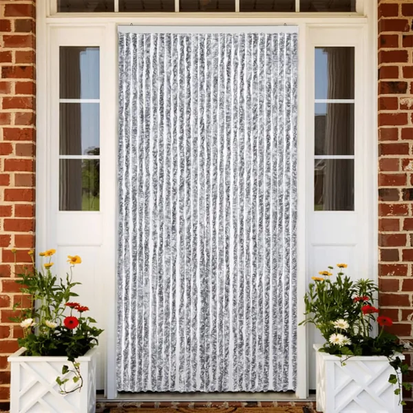 Moustiquaire blanc et gris 118x220 cm chenille