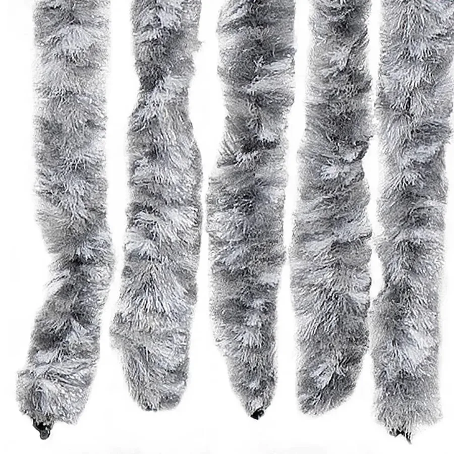 Moustiquaire blanc et gris 118x220 cm chenille - 5