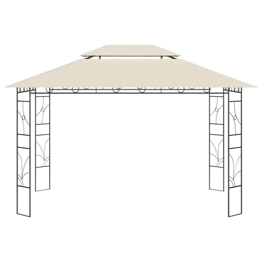 Belvédère 4x3x2,7 m Crème 160 g/m² - 2