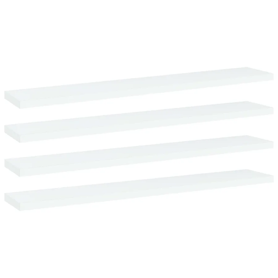 Panneaux de bibliothèque 4 pcs blanc bois d’ingénierie