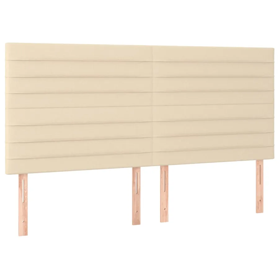 Tête de lit à LED Crème 180x5x118/128 cm Tissu - 4