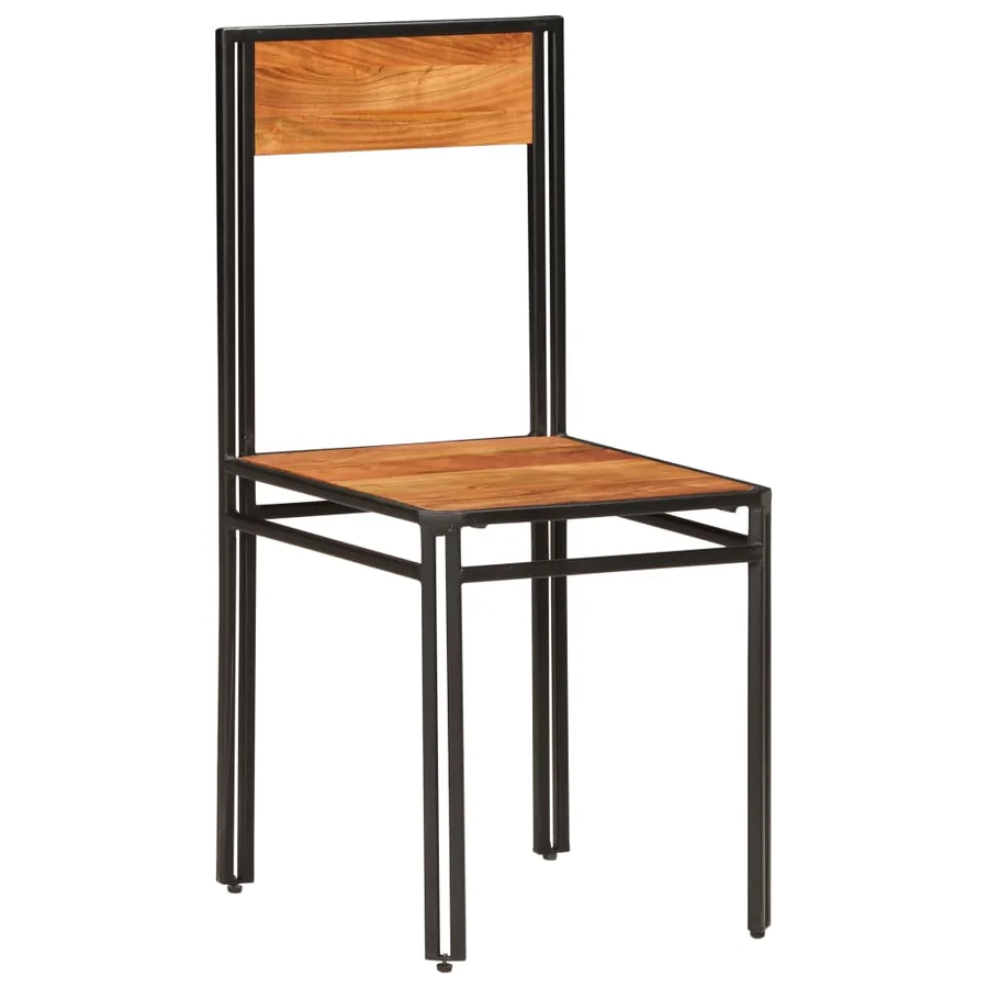Chaises à manger lot de 2 bois d'acacia solide - 10