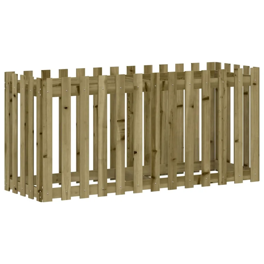 Lit surélevé de jardin design de clôture bois de pin imprégné - 4