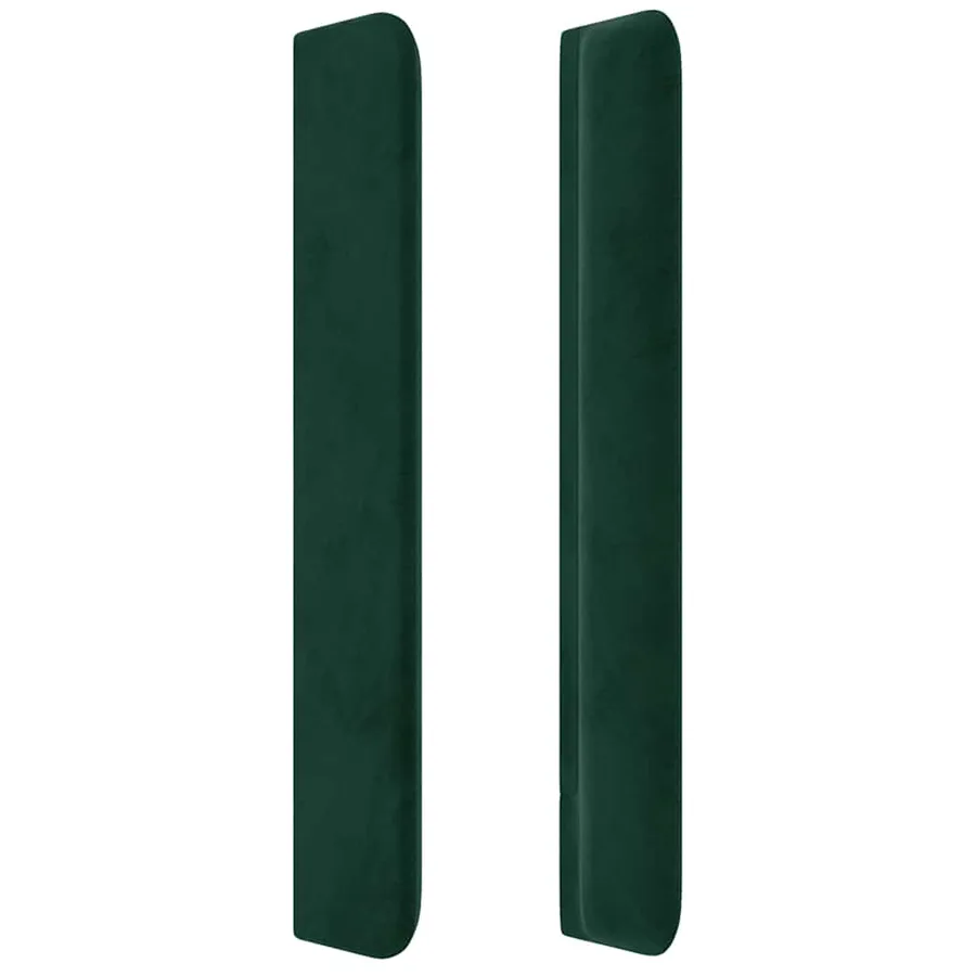 Tête de lit avec oreilles Vert foncé 147x16x118/128 cm Velours - 4