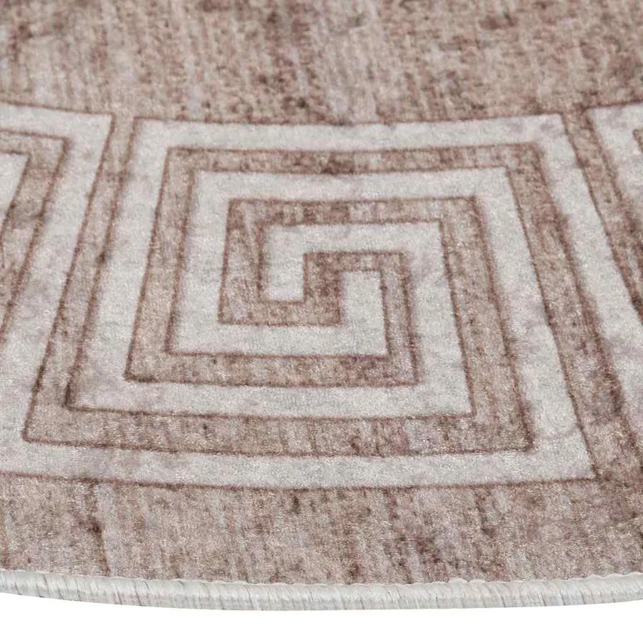 Tapis lavable 120 cm beige - 3