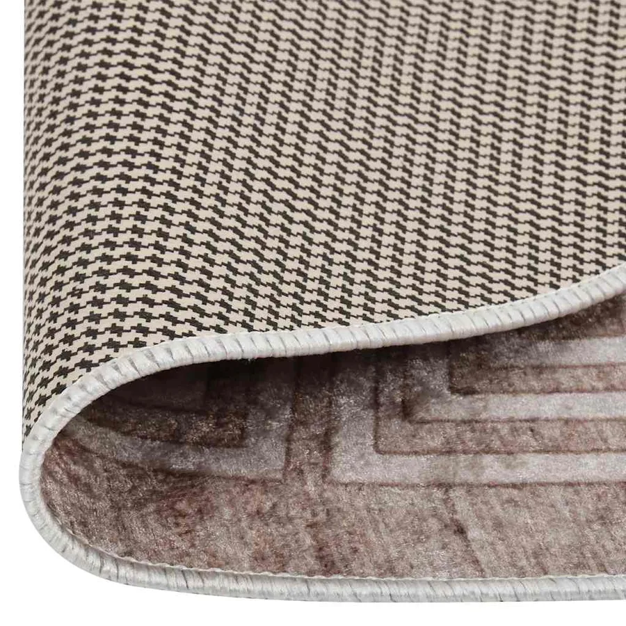 Tapis lavable 120 cm beige - 4