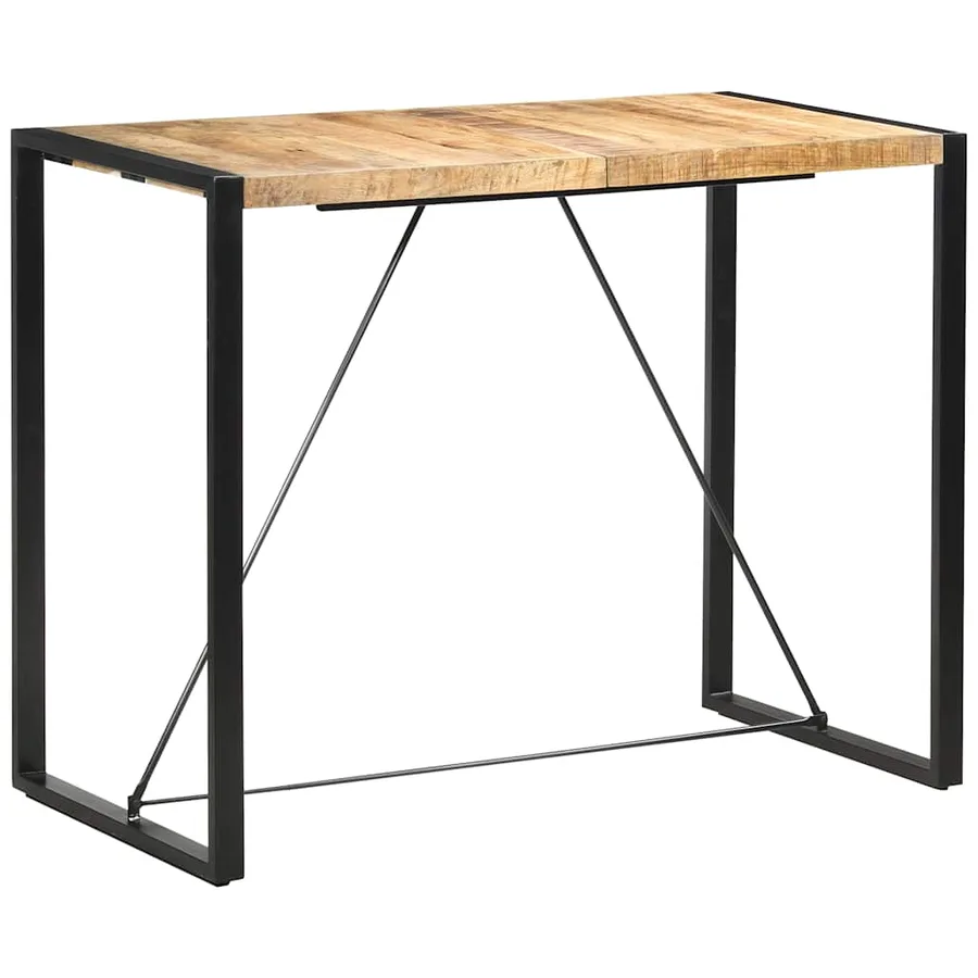Table de bar 140x70x110 cm Bois de manguier massif - 6