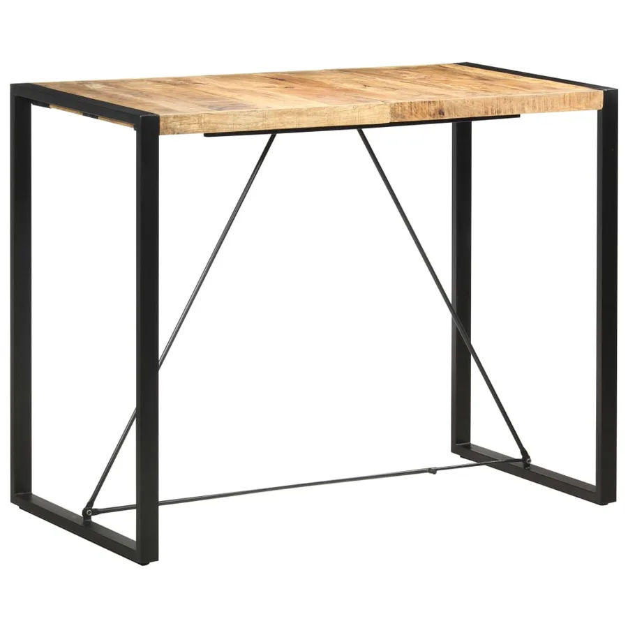 Table de bar 140x70x110 cm Bois de manguier massif - 9