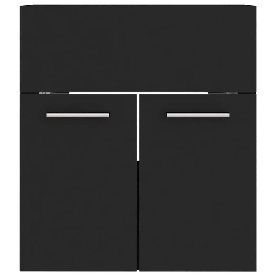 Ensemble de meubles de salle de bain Noir Aggloméré - 11