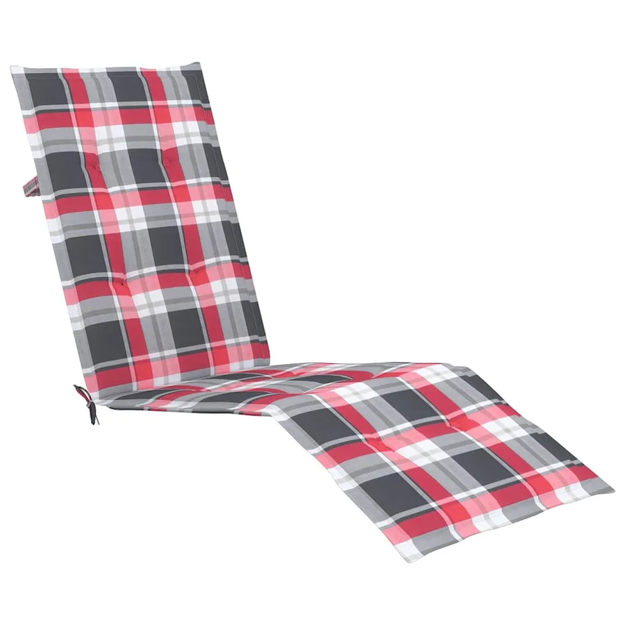 Chaise longue d'extérieur repose-pied et coussin Acacia solide - 6