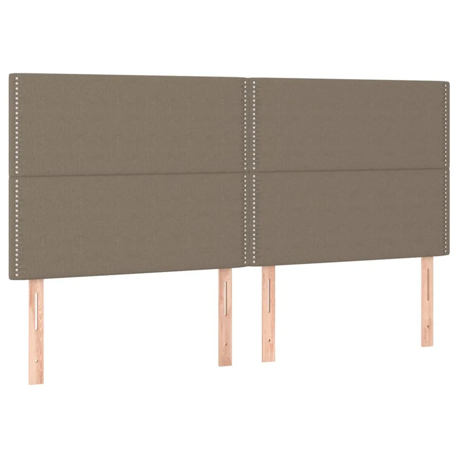 Tête de lit à LED Taupe 180x5x118/128 cm Tissu - 4