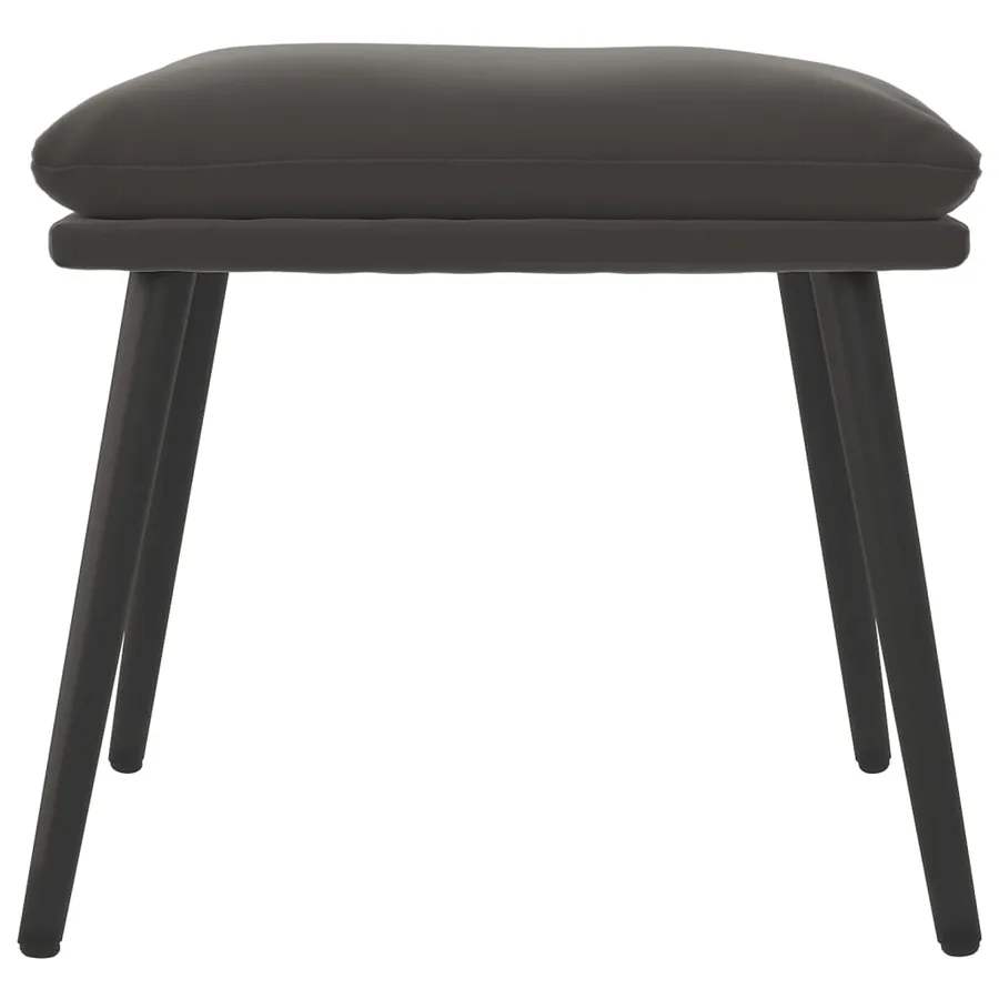 Repose-pied Gris foncé 45x29,5x35 cm Velours - 3